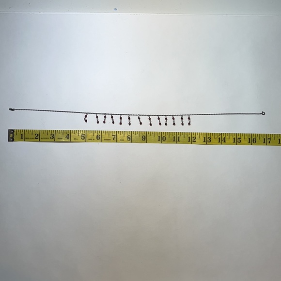 EUC: burgundy beads on black chain choker - Picture 6 of 7